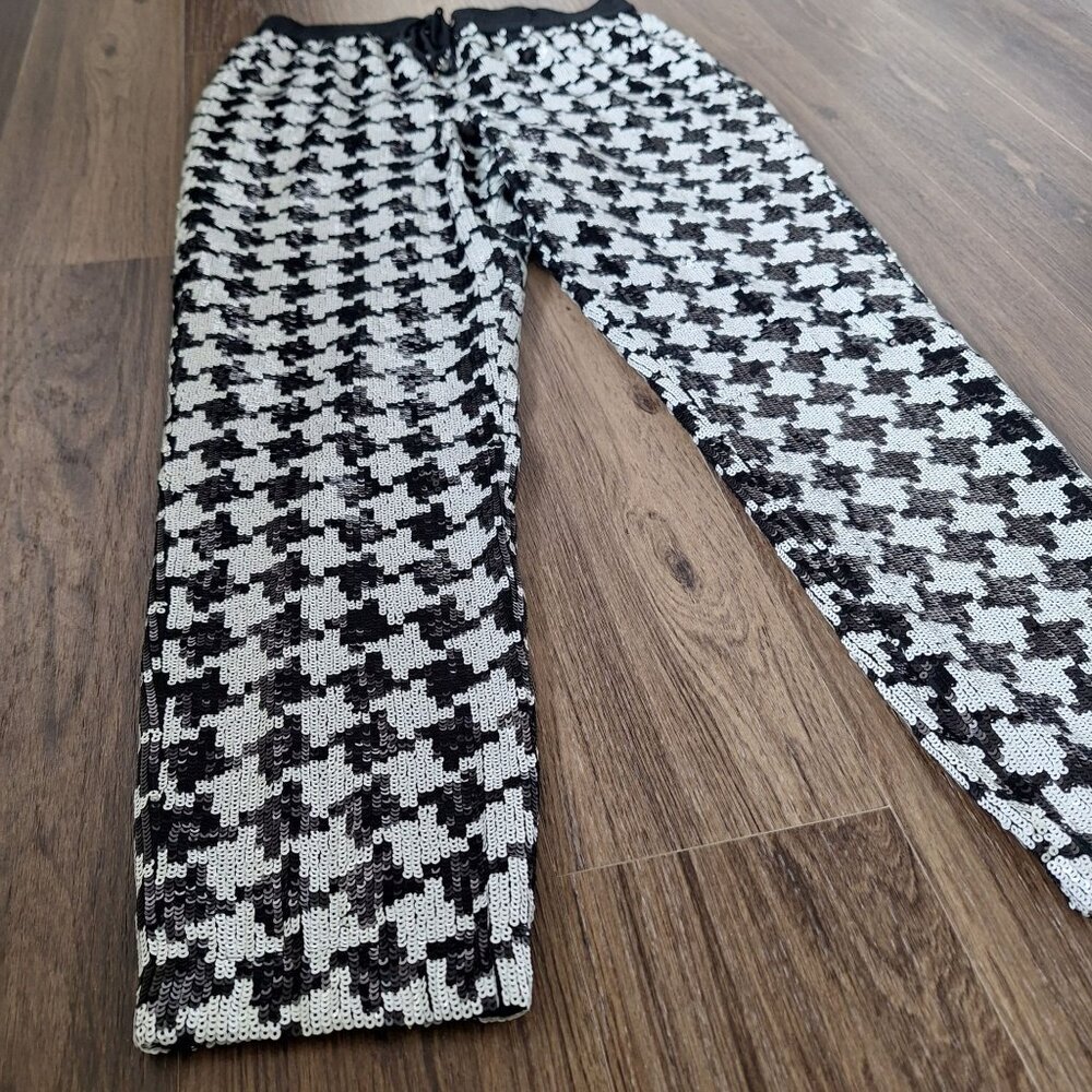 💙 Michael Kors Sequined Pull On Joggers Size 10 Preppy Cute Outfit Comfy - Picture 3 of 8